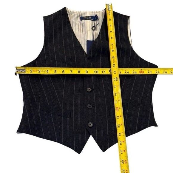 Polo Ralph Lauren Womens Wool Blend Glen Plaid Vest Size 8 Lined NWT - Picture 10 of 10